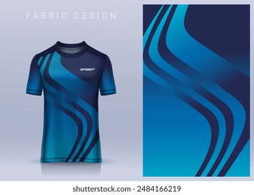 Fabric textile design for Sport t-shirt, Soccer jersey mockup for football club. uniform front view.