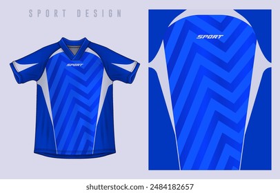 Fabric textile design for Sport t-shirt, Soccer jersey mockup for football club. uniform front view.