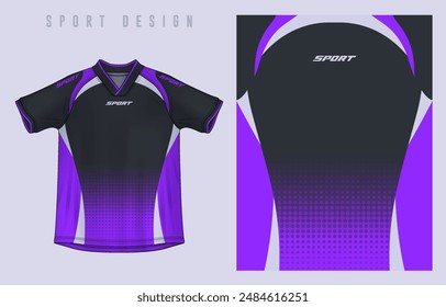 Fabric textile design for Sport t-shirt, Soccer jersey mockup for football club. uniform front view.