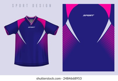 Fabric textile design for Sport t-shirt, Soccer jersey mockup for football club. uniform front view.