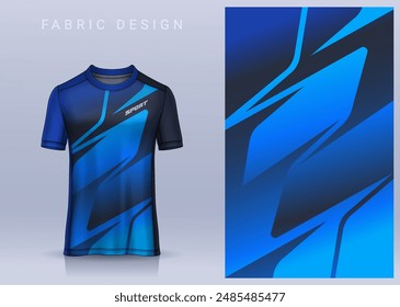 Fabric textile design for Sport t-shirt, Soccer jersey mockup for football club. uniform front view.