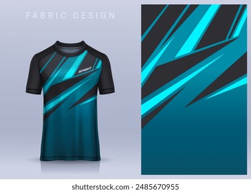 Fabric textile design for Sport t-shirt, Soccer jersey mockup for football club. uniform front view.