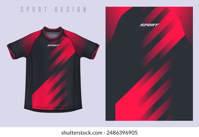 Fabric textile design for Sport t-shirt, Soccer jersey mockup for football club. uniform front view.