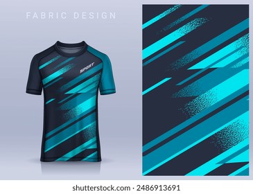 Fabric textile design for Sport t-shirt, Soccer jersey mockup for football club. uniform front view.