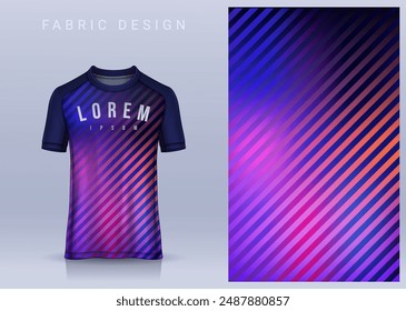 Fabric textile design for Sport t-shirt, Soccer jersey mockup for football club. uniform front view.