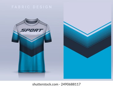 Fabric textile design for Sport t-shirt, Soccer jersey mockup for football club. uniform front view.