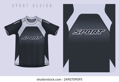 Fabric textile design for Sport t-shirt, Soccer jersey mockup for football club. uniform front view.