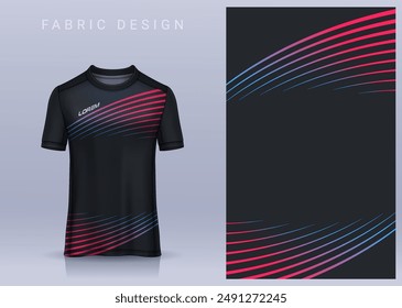 Textiles Design aus Stoff für Sport-T-Shirt, Fußball-Trikot-Mockup für Fußballverein.