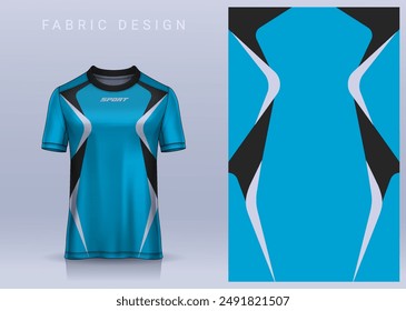 Textiles Design aus Stoff für Sport-T-Shirt, Fußball-Trikot-Mockup für Fußballverein.