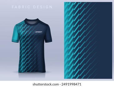 Fabric textile design for Sport t-shirt, Soccer jersey mockup for football club. uniform front view.