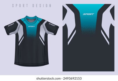 Fabric textile design for Sport t-shirt, Soccer jersey mockup for football club. uniform front view.