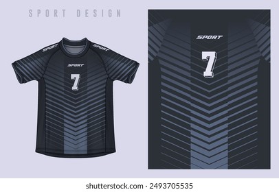 Fabric textile design for Sport t-shirt, Soccer jersey mockup for football club. uniform front view.