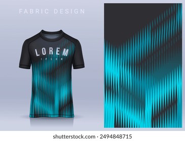 Fabric textile design for Sport t-shirt, Soccer jersey mockup for football club. uniform front view.