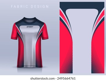 Diseño textil de la tela para la camiseta del deporte, maqueta del jersey del fútbol para el club de fútbol.