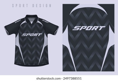 Fabric textile design for Sport t-shirt, Soccer jersey mockup for football club. uniform front view.