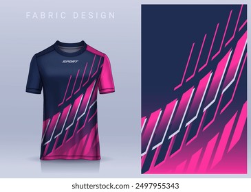 Fabric textile design for Sport t-shirt, Soccer jersey mockup for football club. uniform front view.