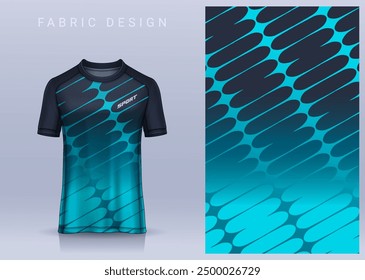 Fabric textile design for Sport t-shirt, Soccer jersey mockup for football club. uniform front view.