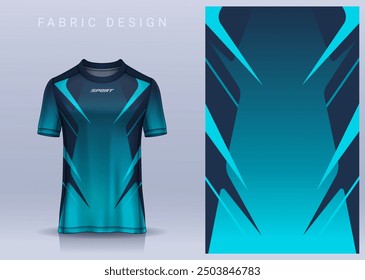 Fabric textile design for Sport t-shirt, Soccer jersey mockup for football club. uniform front view.