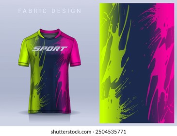 Fabric textile design for Sport t-shirt, Soccer jersey mockup for football club. uniform front view.