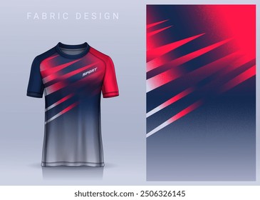 Fabric textile design for Sport t-shirt, Soccer jersey mockup for football club. uniform front view.