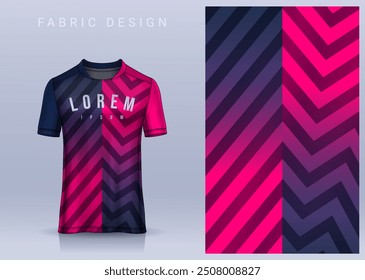 Fabric textile design for Sport t-shirt, Soccer jersey mockup for football club. uniform front view.