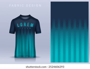 Fabric textile design for Sport t-shirt, Soccer jersey mockup for football club. uniform front view.