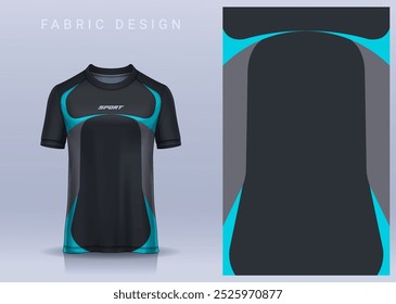 Design têxtil de tecido para camiseta Sport, maquete de camisa de futebol para clube de futebol.