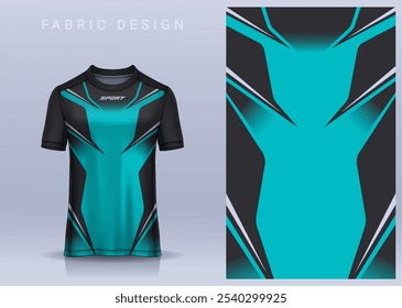 Fabric textile design for Sport t-shirt, Soccer jersey mockup for football club. uniform front view.