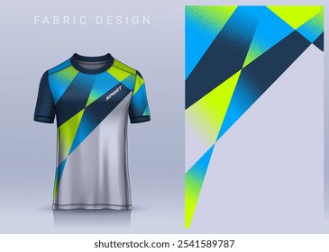 Design têxtil de tecido para camiseta Sport, maquete de camisa de futebol para clube de futebol.