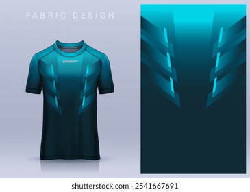 Fabric textile design for Sport t-shirt, Soccer jersey mockup for football club. uniform front view.