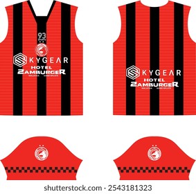 Fabric textile design for Sport t-shirt, Soccer jersey mockup for football club. uniform front view.