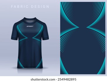 Fabric textile design for Sport t-shirt, Soccer jersey mockup for football club. uniform front view.