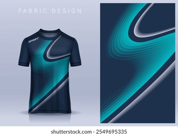 Fabric textile design for Sport t-shirt, Soccer jersey mockup for football club. uniform front view.