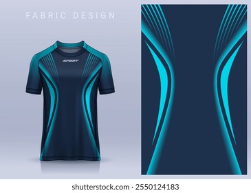 Design têxtil de tecido para camiseta Sport, maquete de camisa de futebol para clube de futebol.