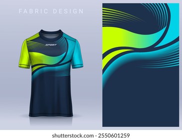 Fabric textile design for Sport t-shirt, Soccer jersey mockup for football club. uniform front view.