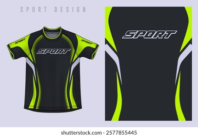 Fabric textile design for Sport t-shirt, Soccer jersey mockup for football club. uniform front view.