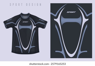 Fabric textile design for Sport t-shirt, Soccer jersey mockup for football club. uniform front view.