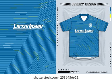 Fabric textile design for Sport t-shirt, Soccer jersey mockup for football club. uniform front view.