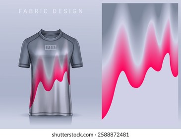 Fabric textile design for Sport t-shirt, Soccer jersey mockup for football club. uniform front view.