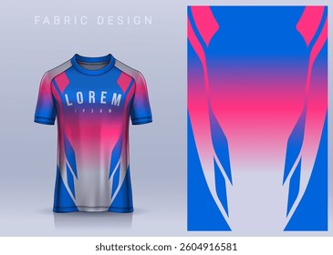 Fabric textile design for Sport t-shirt, Soccer jersey mockup for football club. uniform front view.
