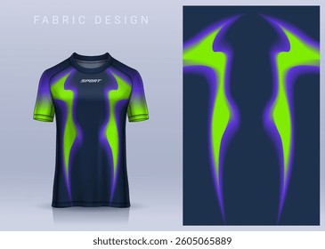 Fabric textile design for Sport t-shirt, Soccer jersey mockup for football club. uniform front view.
