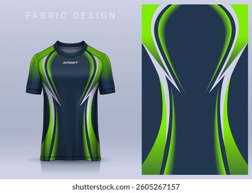 Fabric textile design for Sport t-shirt, Soccer jersey mockup for football club. uniform front view.