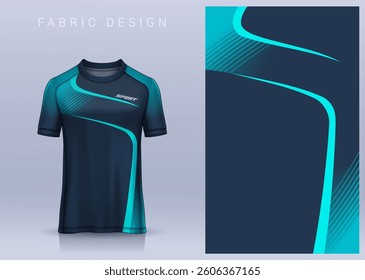 Fabric textile design for Sport t-shirt, Soccer jersey mockup for football club. uniform front view.