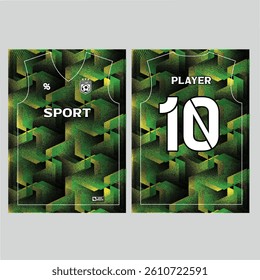 Fabric textile design for Sport t-shirt, Soccer jersey mockup for football club. uniform front view