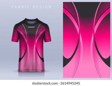 Fabric textile design for Sport t-shirt, Soccer jersey mockup for football club. uniform front view.