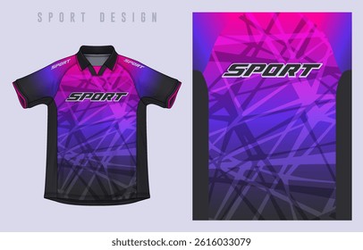 Fabric textile design for Sport t-shirt, Soccer jersey mockup for football club. uniform front view.