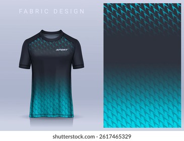 Fabric textile design for Sport t-shirt, Soccer jersey mockup for football club. uniform front view.