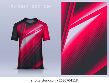Fabric textile design for Sport t-shirt, Soccer jersey mockup for football club. uniform front view.