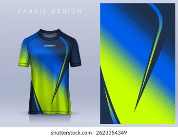 Fabric textile design for Sport t-shirt, Soccer jersey mockup for football club. uniform front view.