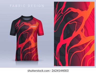 Design têxtil de tecido para camiseta Sport, maquete de camisa de futebol para clube de futebol.